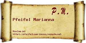 Pfeifel Marianna névjegykártya